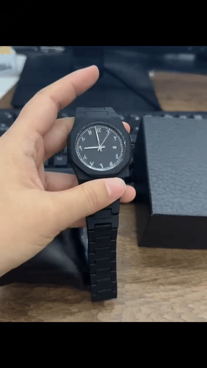 Stainless Steel Arabic Watch – Classic Elegance, Timeless Design