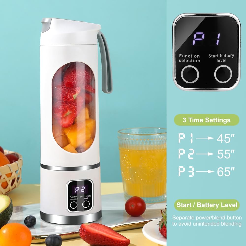 Ramadan Special 450ML Portable Blender – Powerful 12-Blade Smoothie Maker for Fresh Suhoor & Iftar Juices, USB-C Rechargeable