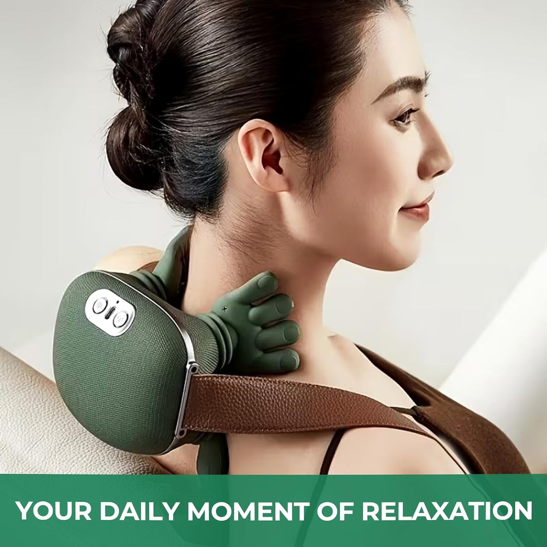 Real Hand Simulation Heated Neck Massager