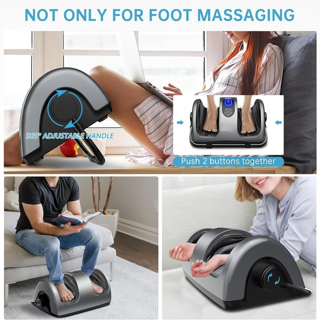 Shiatsu Foot Massager with Heat — Deep Kneading Pain Relief